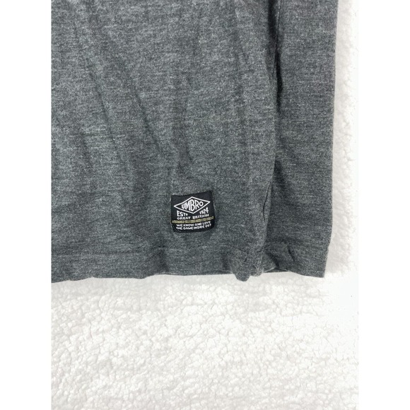 Umbro Italia Soccer T-Shirt Youth Large Gray Short‎ Sleeve Logo - Picture 6 of 11